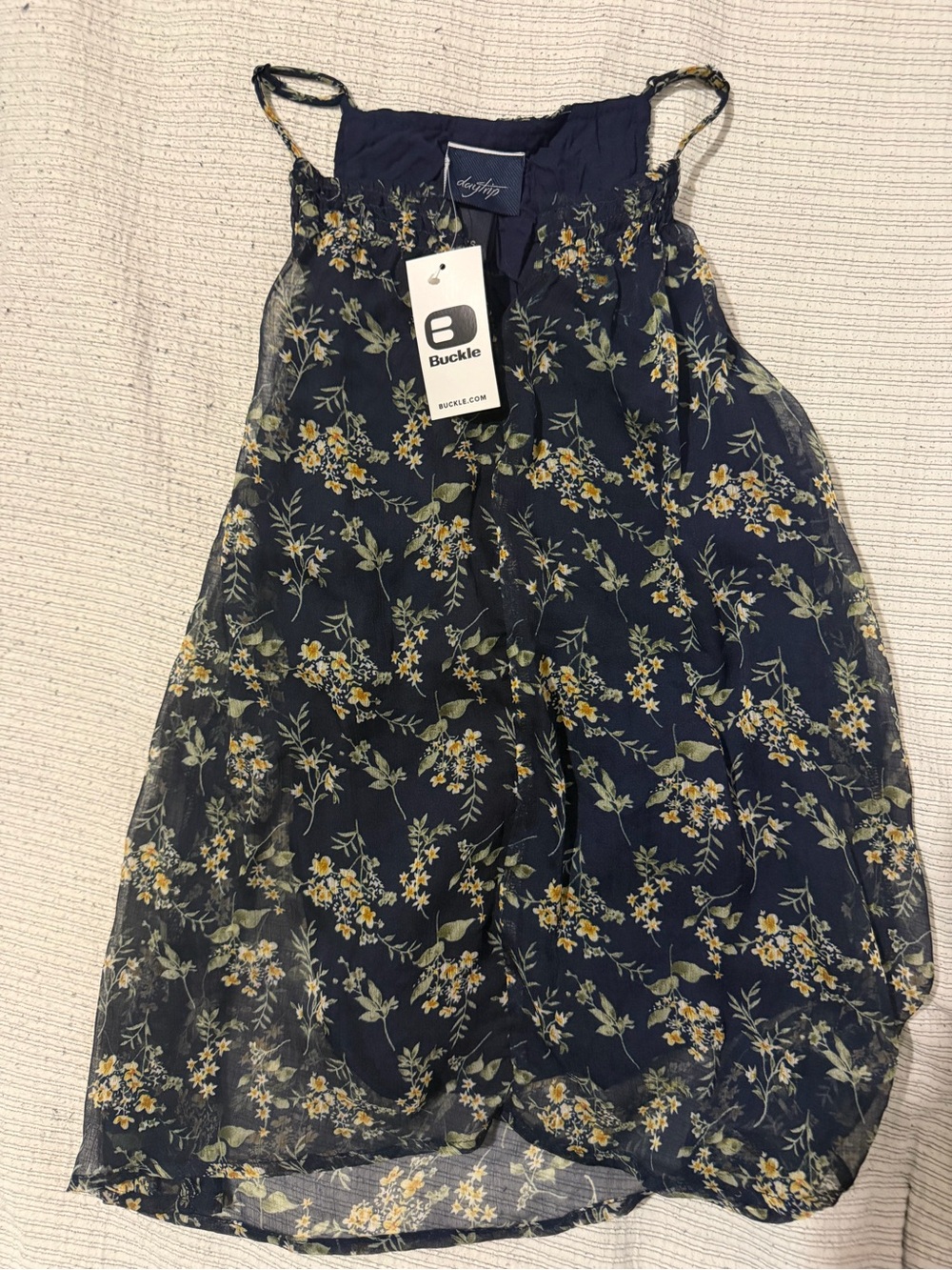 Buckle Navy Floral Spaghetti Strap Cami